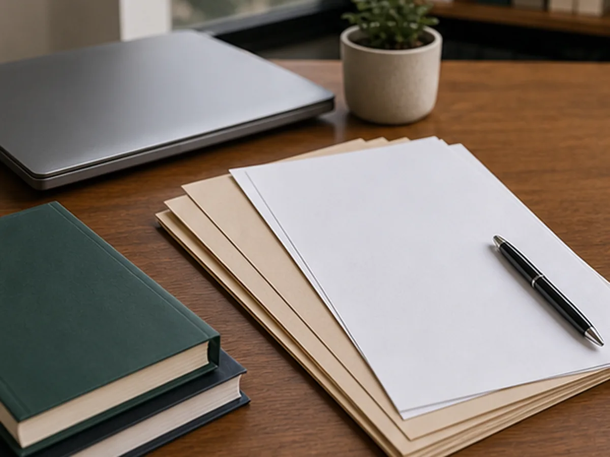 Expediente de herencia revisado en una mesa de trabajo